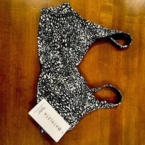 Athleta Bikini top.  Black and white print.  Brand new w/ tags.